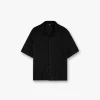 Represent All Over Crochet Shirt - Jet Black> Knitwear