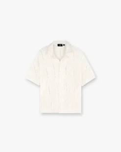 Represent All Over Crochet Shirt - Off White> Knitwear
