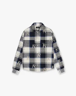 Represent All Over Initial Flannel Shirt - Blue Check> Shirts