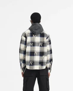 Represent All Over Initial Flannel Shirt - Blue Check><noscript><img width=