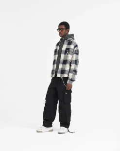 Represent All Over Initial Flannel Shirt - Blue Check><noscript><img width=