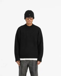 Represent Alpaca Blend Sweater - Jet Black><noscript><img width=