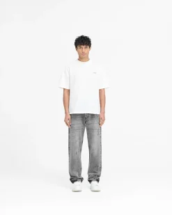 Represent Block Logo T-Shirt - Flat White><noscript><img width=