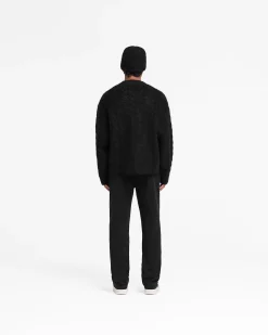 Represent Cable Knit Sweater - Jet Black><noscript><img width=