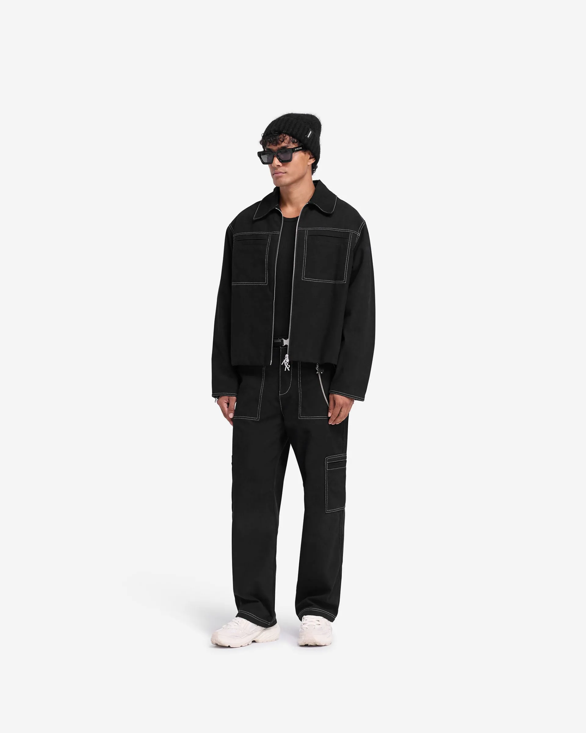 Represent Contrast Stitch Pant - Jet Black> Pants