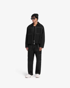 Represent Contrast Stitch Smart Jacket - Jet Black><noscript><img width=