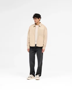 Represent Cotton Zip Through Shirt - Beige><noscript><img width=