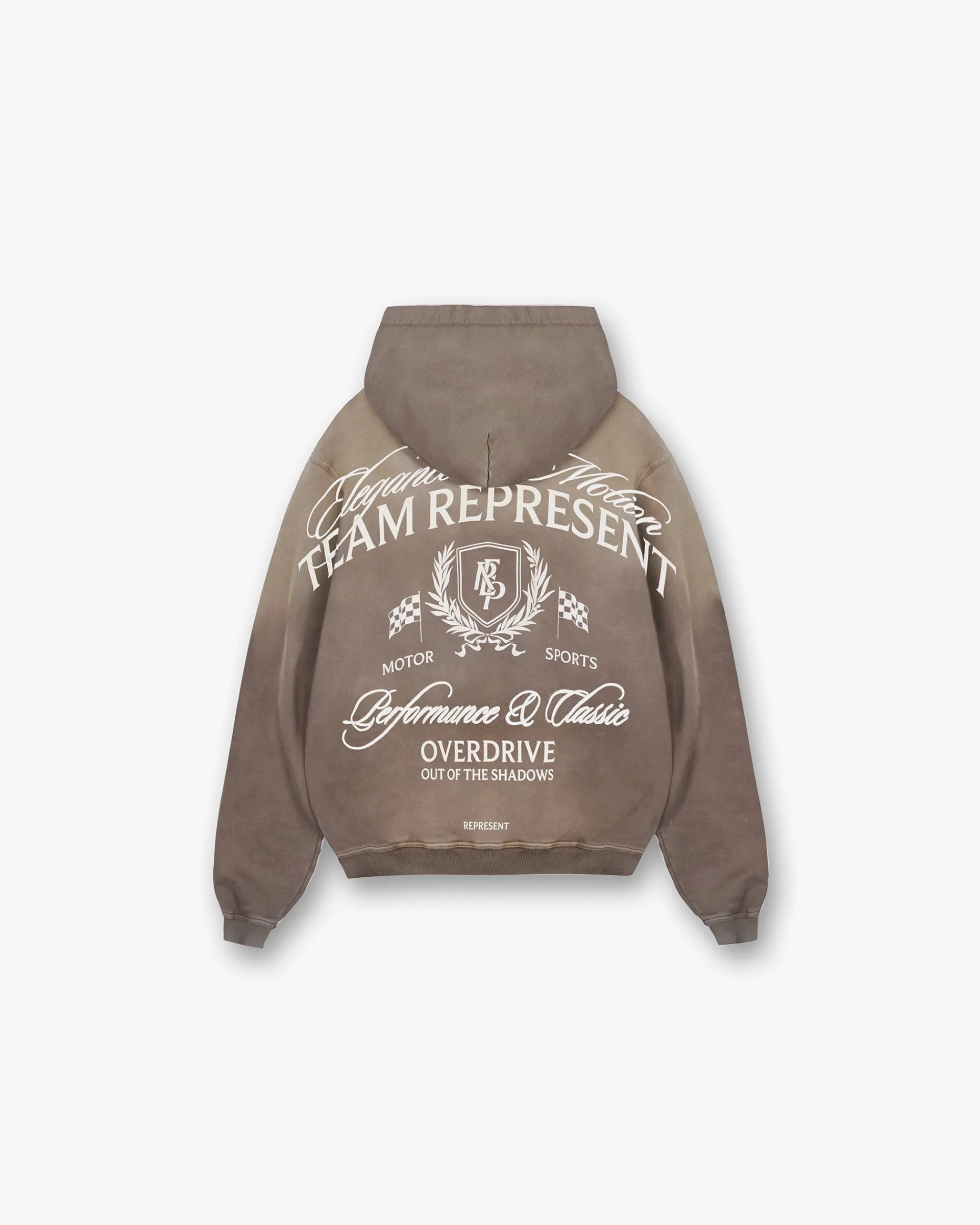 Represent Crest Zip Up Hoodie - Dark Taupe> Hoodies