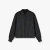 Represent Cropped Dress Shirt - Black Pinstripe> Shirts