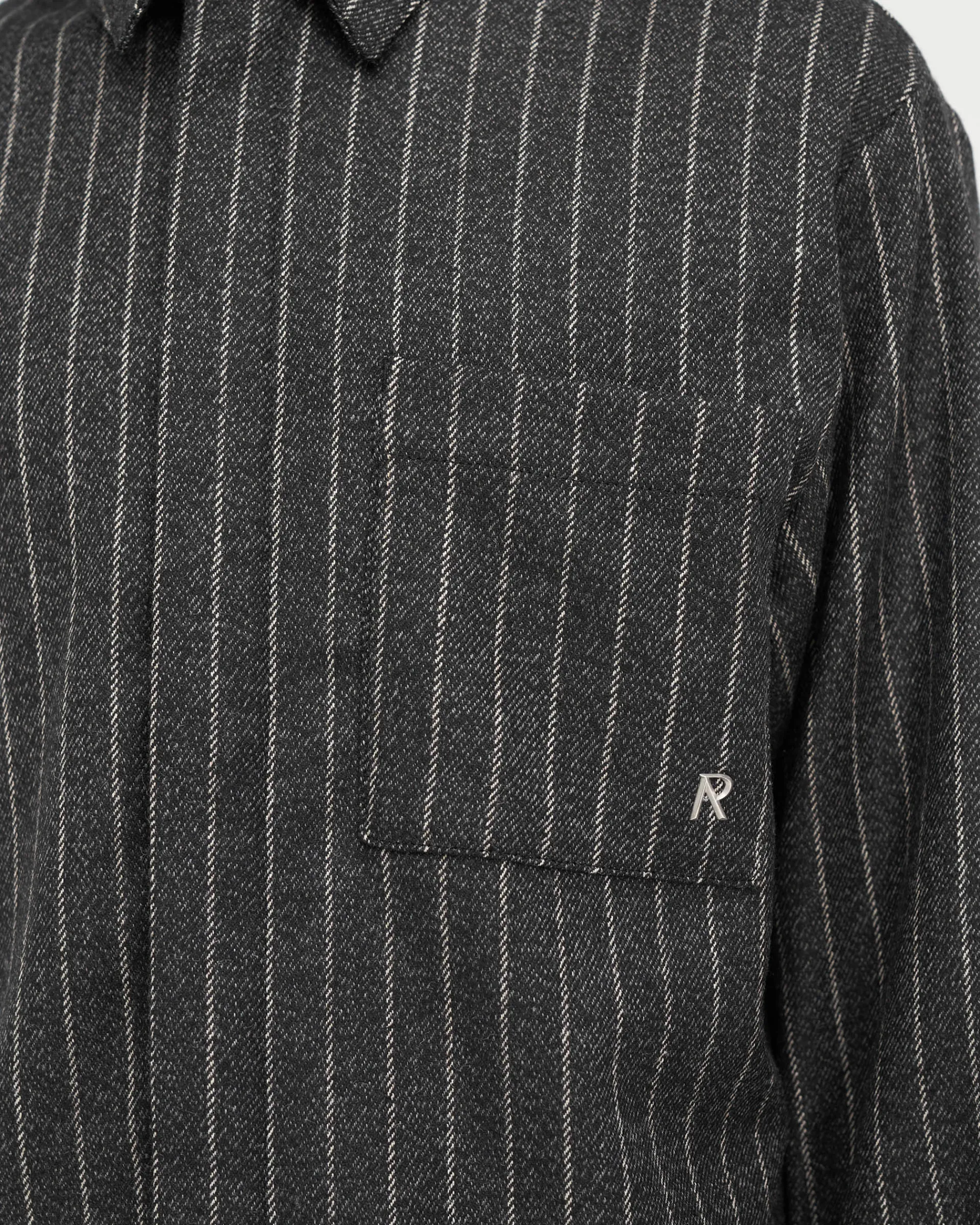 Represent Cropped Dress Shirt - Black Pinstripe> Shirts