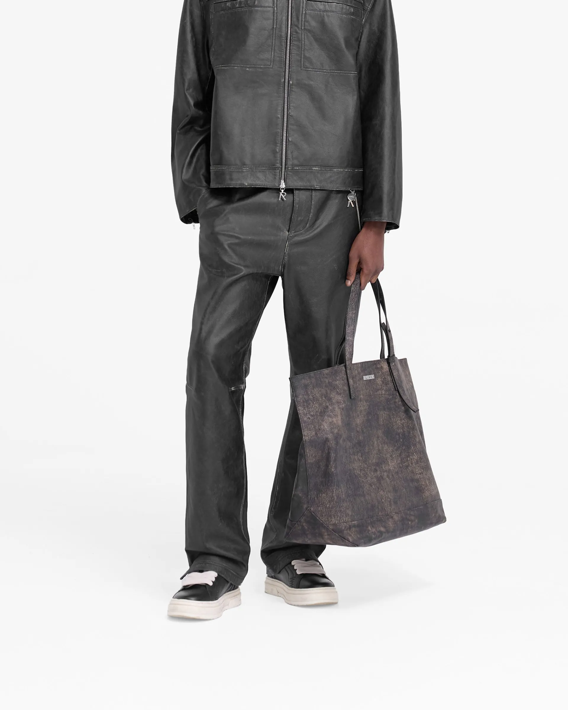 Represent Distressed Leather Pant -> Pants
