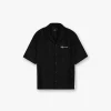 Represent Embroidered Bowling Shirt - Jet Black> Shirts