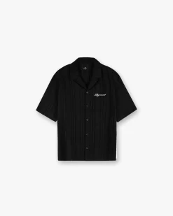 Represent Embroidered Bowling Shirt - Jet Black> Shirts