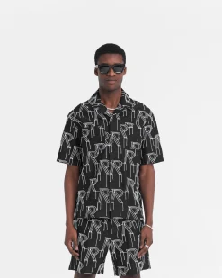 Represent Embroidered Initial Overshirt -><noscript><img width=