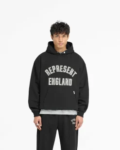 Represent England Applique Hoodie - Jet Black><noscript><img width=