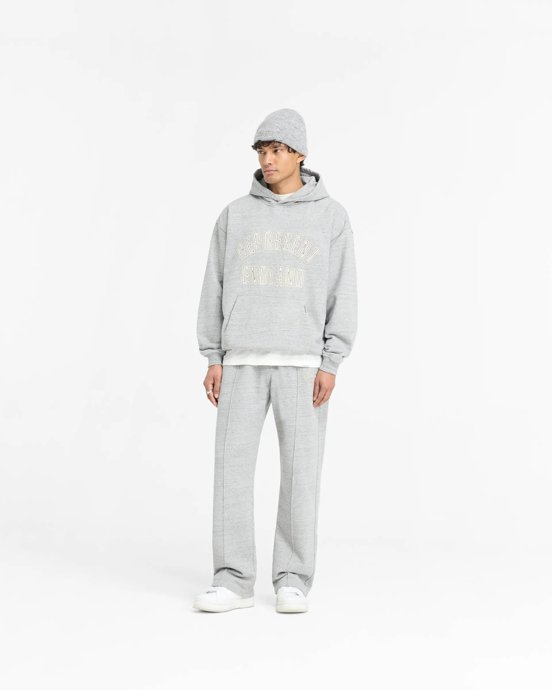 Represent England Applique Hoodie - Grey Marl> Hoodies