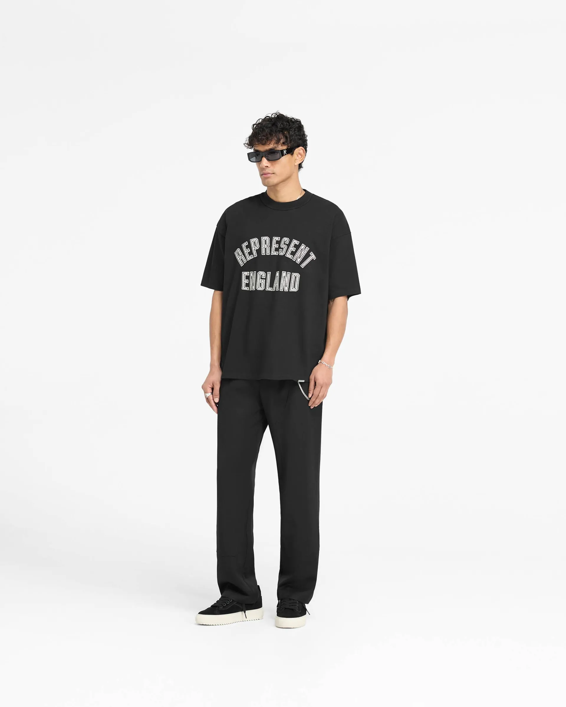 Represent England Applique T-Shirt - Jet Black> T-Shirts