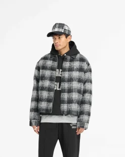 Represent Flannel Check Overshirt - Jet Black> Shirts