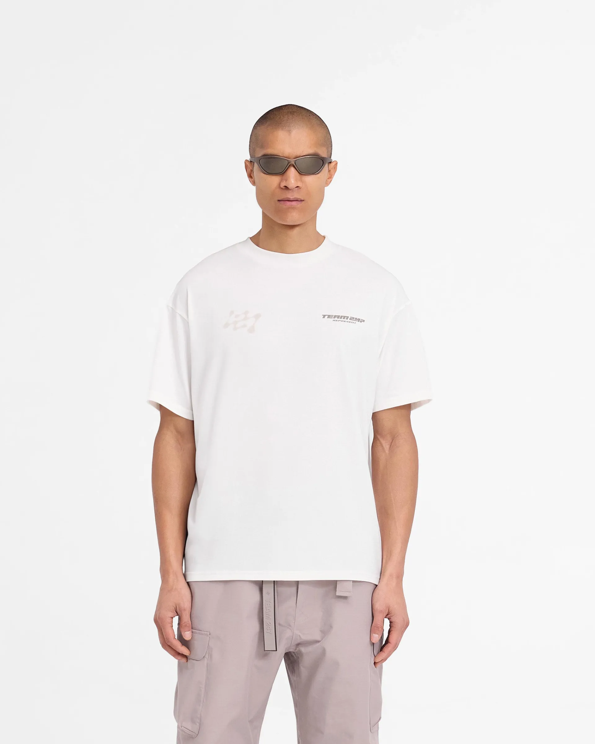Represent 247 Future Terrains Oversized T-Shirt - Flat White> T-Shirts