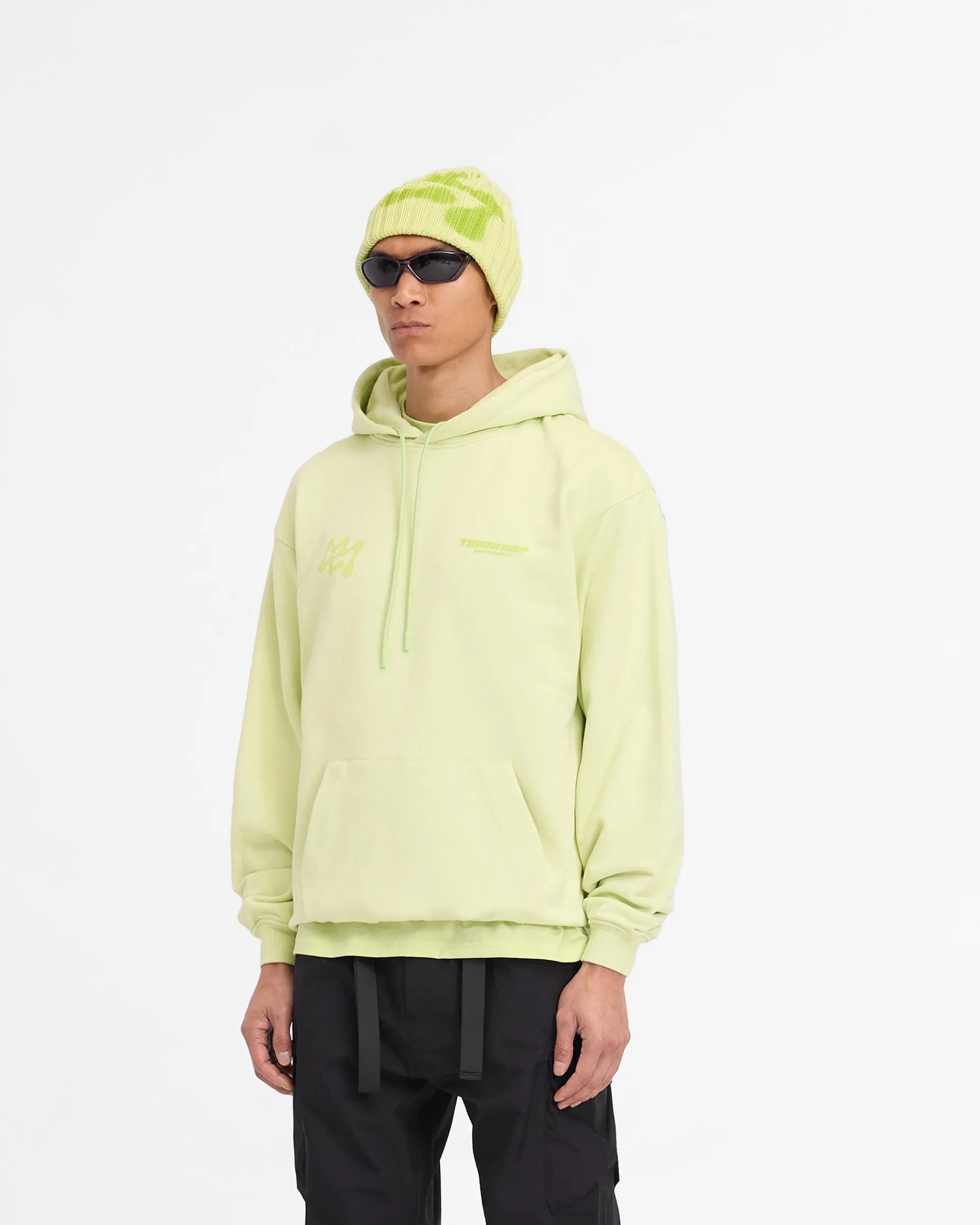 Represent 247 Future Terrains Oversized Hoodie - Shadow Lime> Hoodies