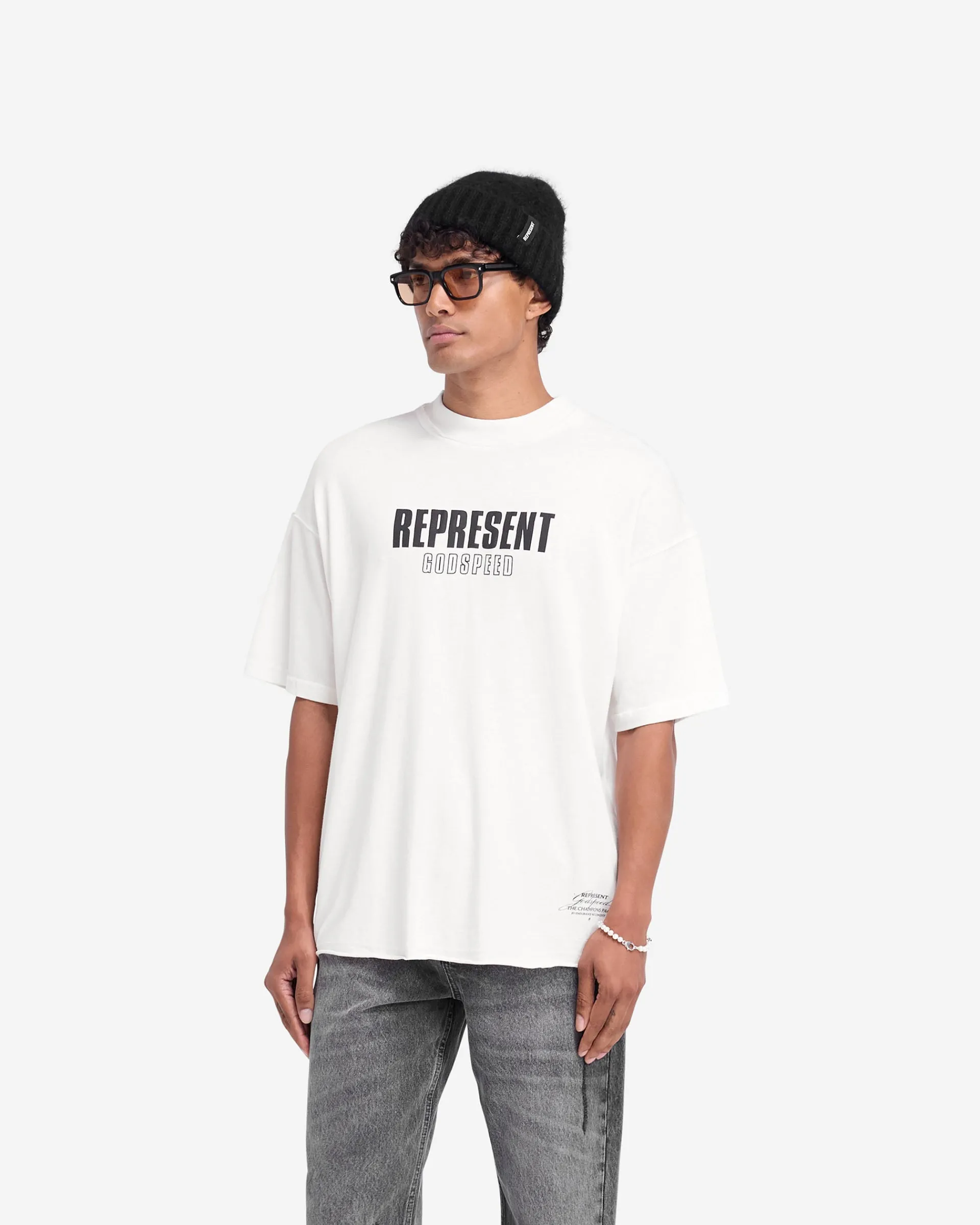 Represent Godspeed T-Shirt - Flat White> T-Shirts