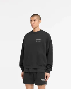 Represent 247 Gymnasium Boxy Sweater - Off Black><noscript><img width=