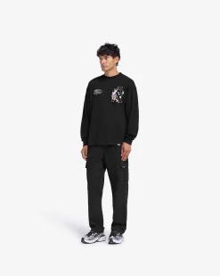 Represent Hermes Long Sleeve T-Shirt - Jet Black><noscript><img width=
