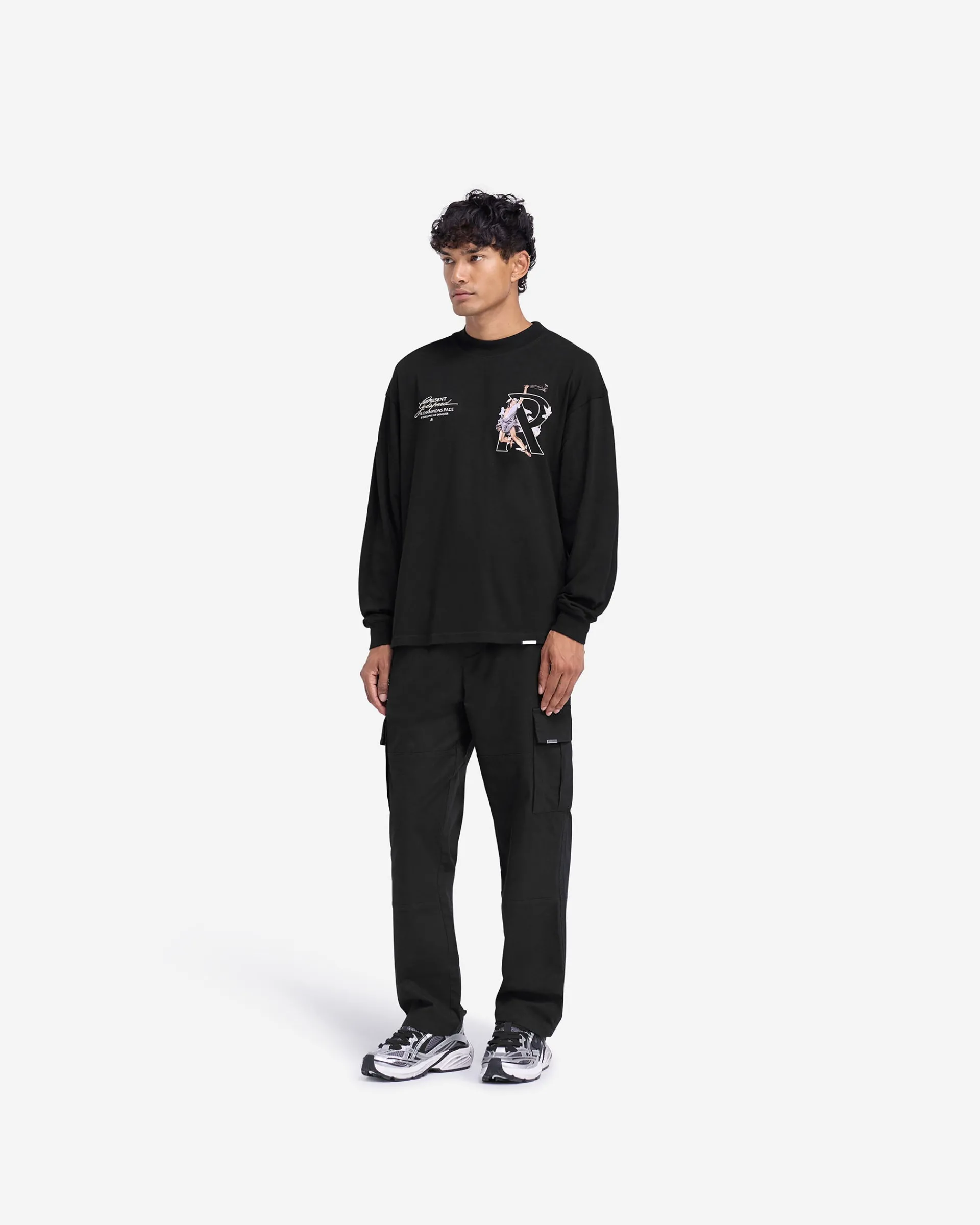 Represent Hermes Long Sleeve T-Shirt - Jet Black> T-Shirts