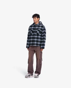 Represent Hooded Overshirt - Midnight Navy><noscript><img width=