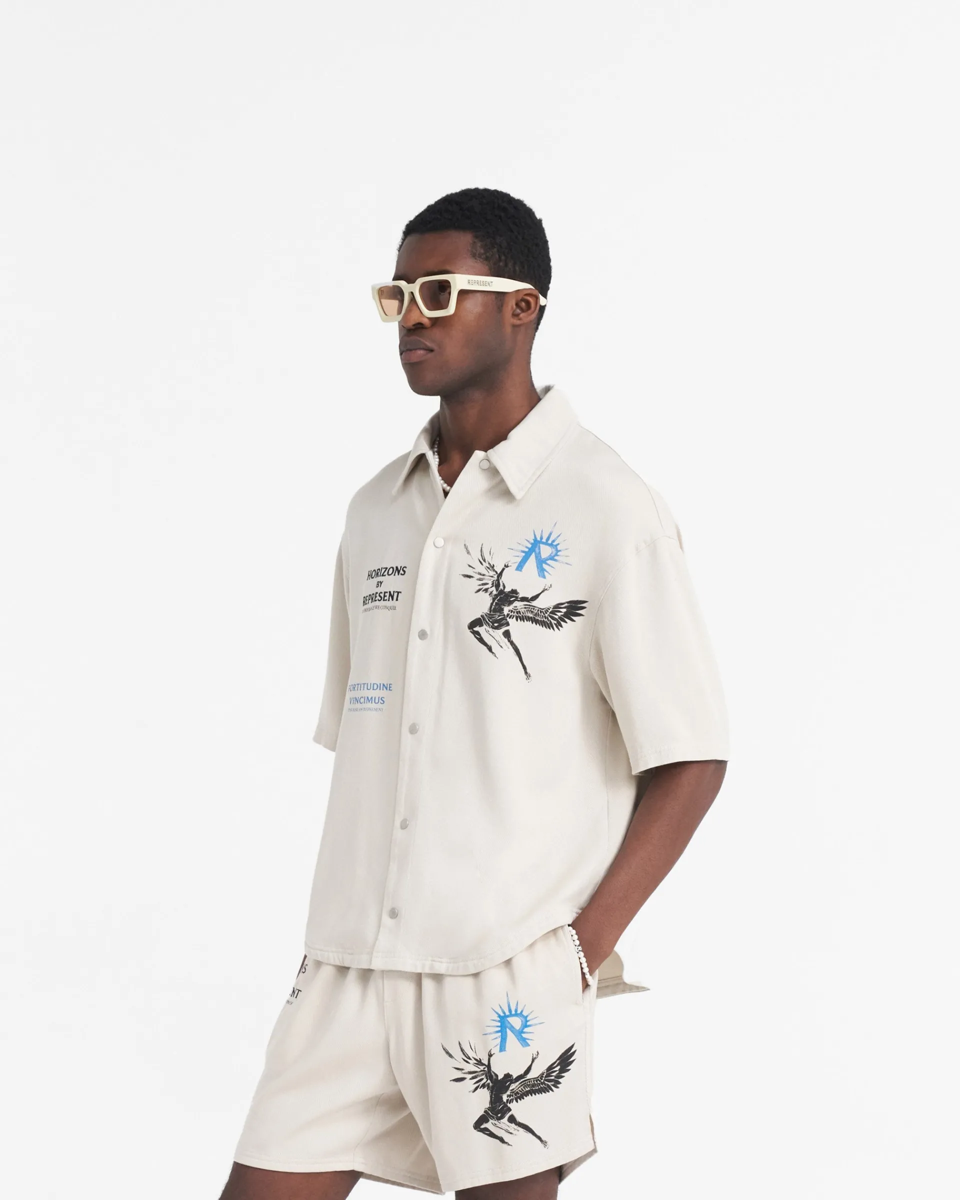 Represent Icarus Short Sleeve Shirt - Off White> Shirts