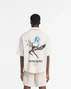 Represent Icarus Short Sleeve Shirt - Off White><noscript><img width=