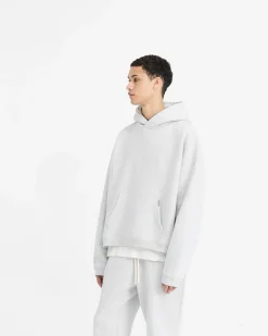 Represent Initial Boxy Hoodie - Ice Grey Marl> Hoodies