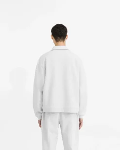 Represent Initial Boxy Quarter Zip - Ice Grey Marl><noscript><img width=