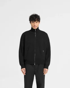 Represent Initial Knitted Track Jacket - Jet Black><noscript><img width=