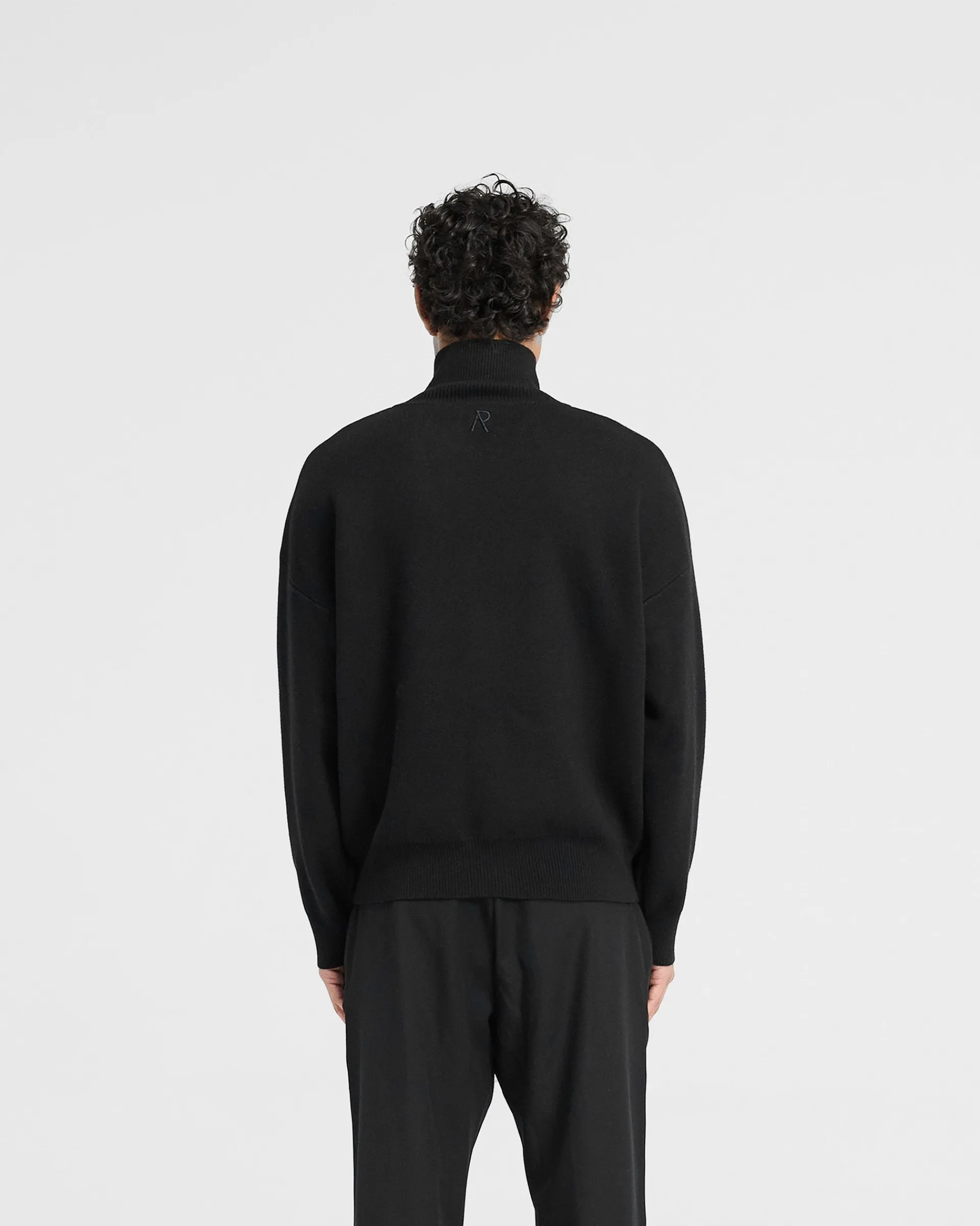 Represent Initial Knitted Track Jacket - Jet Black> Knitwear