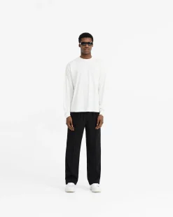 Represent Initial Long Sleeve T-Shirt - Flat White><noscript><img width=