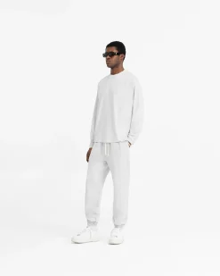 Represent Initial Long Sleeve T-Shirt - Ice Grey Marl><noscript><img width=