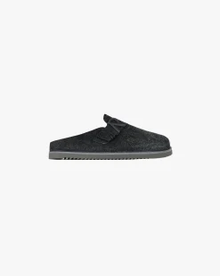 Represent Initial Mule Fleck Hairy Suede - Off Black> Mules
