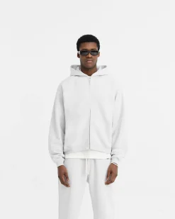 Represent Initial Oversized Zip Hoodie - Ice Grey Marl><noscript><img width=