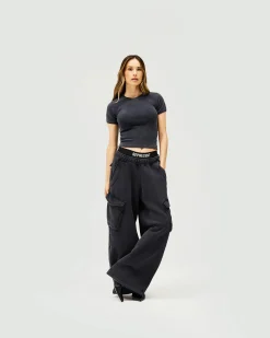 Represent Initial Rib Baby T-Shirt - Washed Black><noscript><img width=