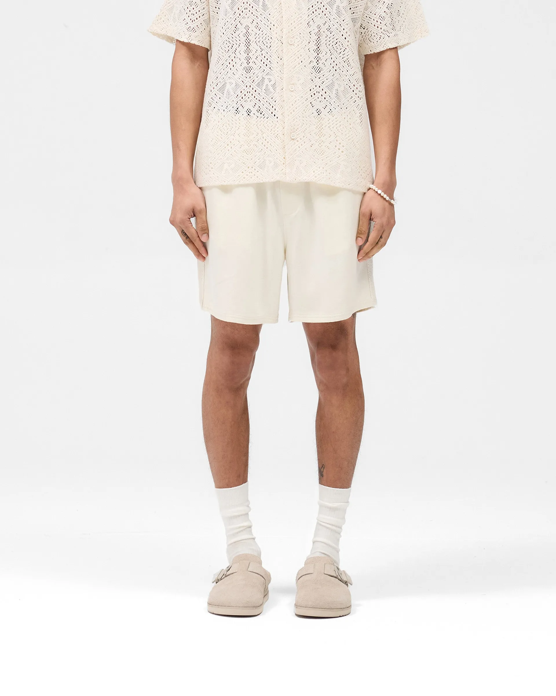 Represent Knitted Panel Short - Antique White> Shorts