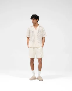 Represent Knitted Panel Short - Antique White><noscript><img width=