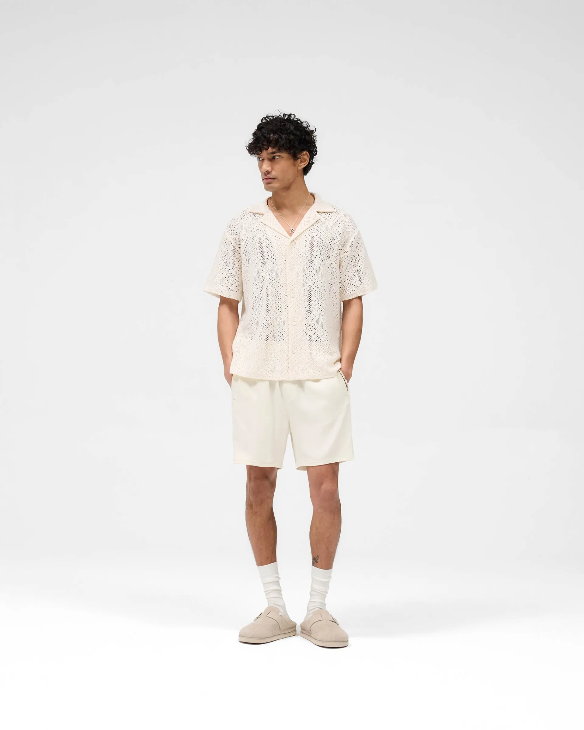 Represent Knitted Panel Short - Antique White> Shorts