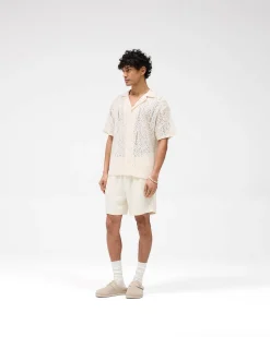 Represent Knitted Panel Short - Antique White><noscript><img width=