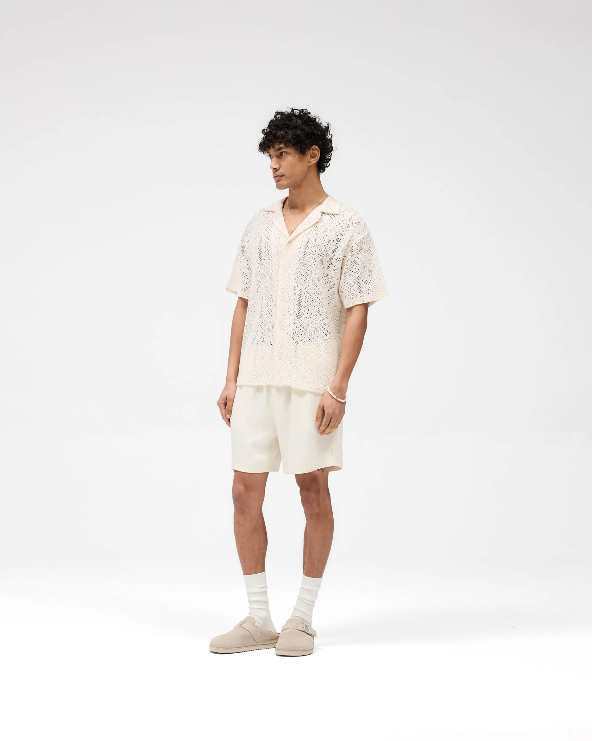 Represent Knitted Panel Short - Antique White> Shorts