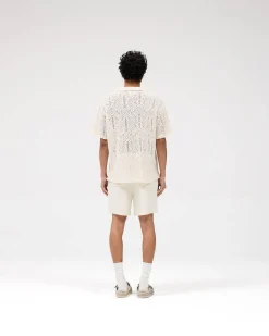 Represent Knitted Panel Short - Antique White><noscript><img width=