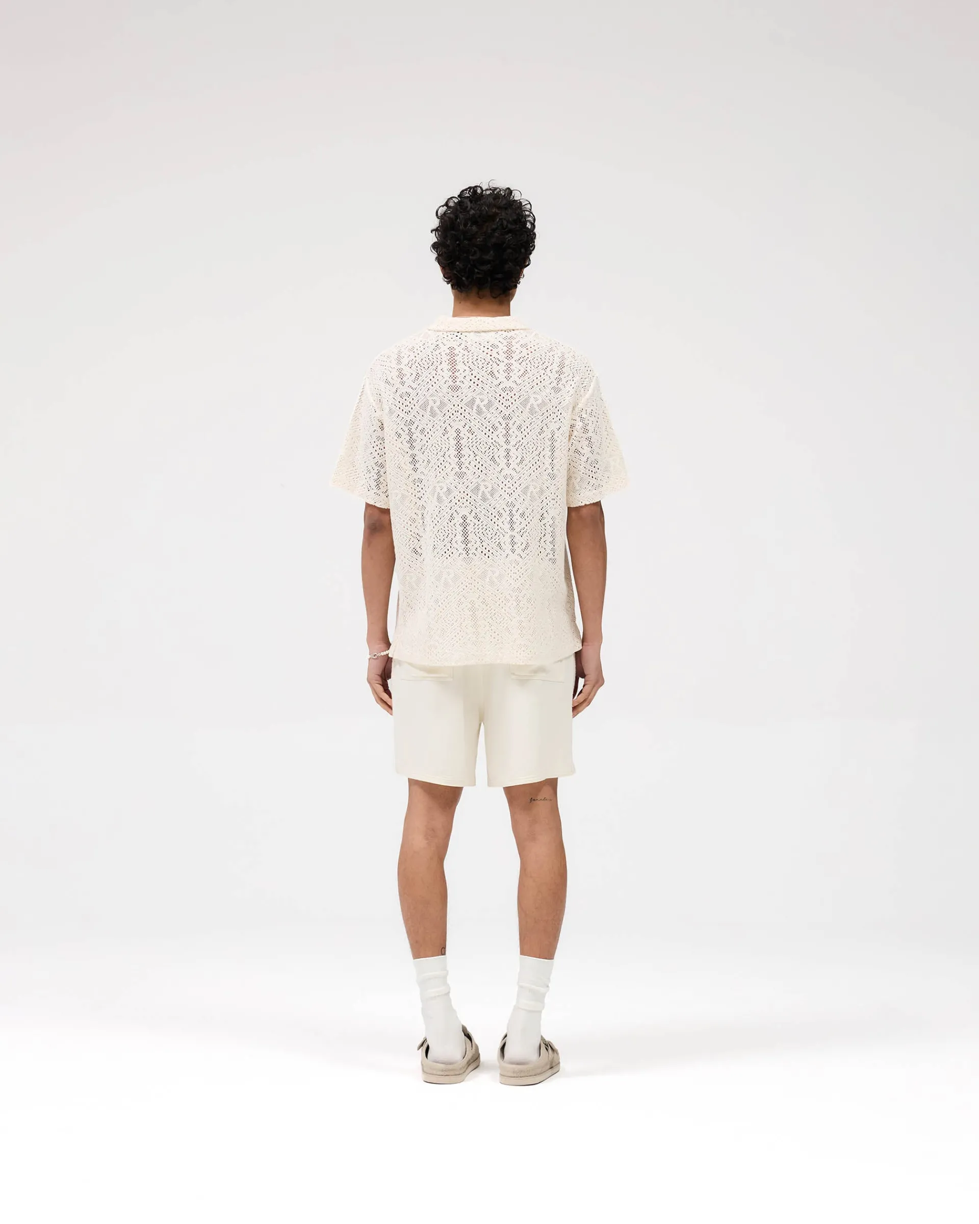 Represent Knitted Panel Short - Antique White> Shorts