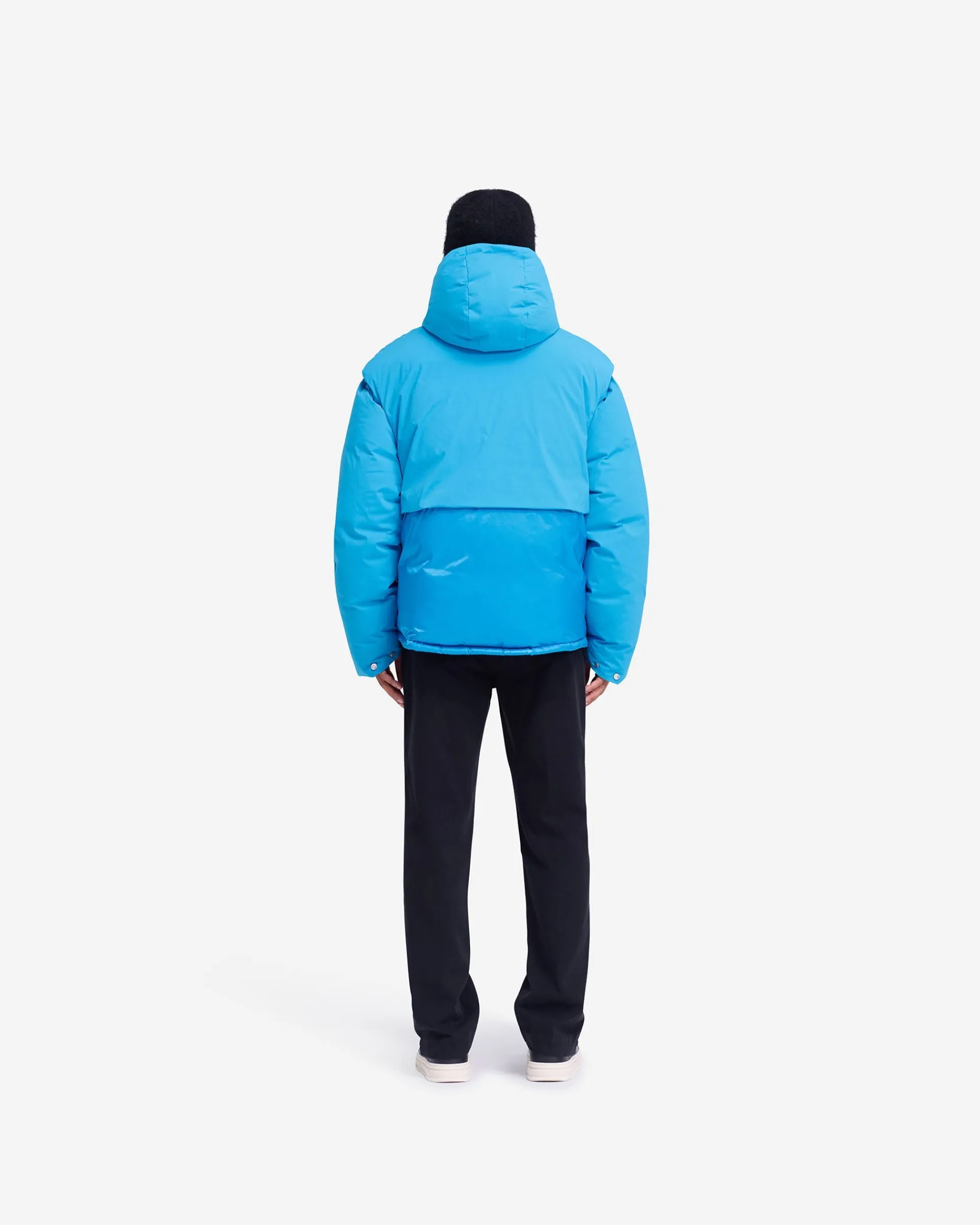 Represent Layered Hooded Puffer - Electric Blue> Puffer Jackets | Outerwear