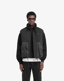 Represent Layered Puffer Gilet - Jet Black><noscript><img width=