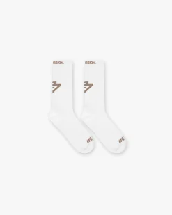Represent 247 Logo Socks - Flat White> Socks